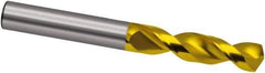 Guhring - 6.6mm 130° Parabolic Flute Powdered Metal Screw Machine Drill Bit - TiN Finish, Right Hand Cut, 31mm Flute Length, 70mm OAL, Cone Relief Point, Straight Shank - Industrial Tool & Supply