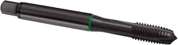 Guhring - #6-32 UNC, 3 Flute, Oxide Finish, Cobalt Spiral Point Tap - Plug Chamfer, Right Hand Thread, 56mm OAL, 2B Class of Fit, Series 2881 - Exact Industrial Supply