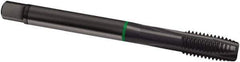 Guhring - M8x0.75 Metric Fine, 3 Flute, Oxide Finish, Cobalt Spiral Point Tap - Plug Chamfer, Right Hand Thread, 80mm OAL, 6H Class of Fit, Series 2879 - Exact Industrial Supply