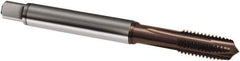 Guhring - M8x1.00 Metric Fine, 4 Flute, TiAlN Finish, Powdered Metal Spiral Point Tap - Plug Chamfer, Right Hand Thread, 90mm OAL, 6H Class of Fit, Series 2917 - Exact Industrial Supply