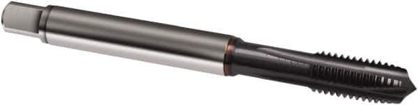 Guhring - #8-36 UNF, 3 Flute, TiCN Finish, Powdered Metal Spiral Point Tap - Plug Chamfer, Right Hand Thread, 63mm OAL, 2B Class of Fit, Series 2907 - Exact Industrial Supply