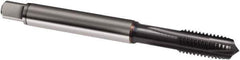 Guhring - 5/16-18 UNC, 4 Flute, TiCN Finish, Powdered Metal Spiral Point Tap - Plug Chamfer, Right Hand Thread, 90mm OAL, 2B Class of Fit, Series 2905 - Exact Industrial Supply