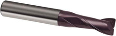 Guhring - 1/4", 3/4" LOC, 1/4" Shank Diam, 2-1/2" OAL, 2 Flute, Solid Carbide Square End Mill - Single End, FIREX Finish, Spiral Flute, 30° Helix, Right Hand Cut, Right Hand Flute, Series 3087 - Industrial Tool & Supply