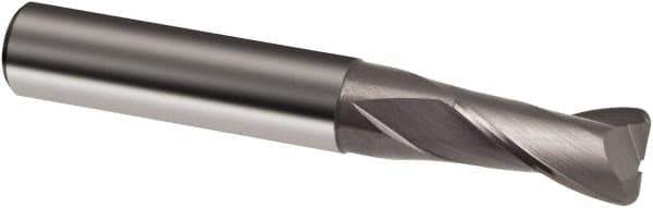 Guhring - 6mm, 10mm LOC, 6mm Shank Diam, 57mm OAL, 2 Flute, Solid Carbide Square End Mill - Single End, Uncoated, Spiral Flute, 30° Helix, Right Hand Cut, Right Hand Flute, Series 3106 - Industrial Tool & Supply