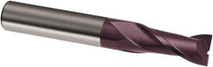 Guhring - 1/8", 1/2" LOC, 1/8" Shank Diam, 2" OAL, 2 Flute, Solid Carbide Square End Mill - Single End, FIREX Finish, Spiral Flute, 30° Helix, Right Hand Cut, Right Hand Flute, Series 3149 - Industrial Tool & Supply