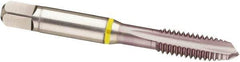 Guhring - 1/4-20 UNC, 3 Flute, MolyGlide Finish, Cobalt Spiral Point Tap - Plug Chamfer, Right Hand Thread, 2-1/2" OAL, 2B Class of Fit, Series 3961 - Exact Industrial Supply