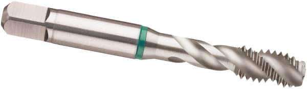 Guhring - #2-56 UNC 3 Flute 2B Modified Bottoming Spiral Flute Tap - Cobalt, Bright Finish, 1.751" OAL, Right Hand Flute, Right Hand Thread, H2/H3, Series 3919 - Exact Industrial Supply