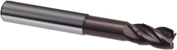 Guhring - 20mm, 26mm LOC, 20mm Shank Diam, 126mm OAL, 4 Flute, Solid Carbide Square End Mill - Single End, Nano-A Finish, Spiral Flute, 36/38° Helix, Centercutting, Right Hand Cut, Right Hand Flute, Series 3806 - Industrial Tool & Supply