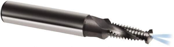 Guhring - M12x1.00 Metric Fine, 0.4331" Cutting Diam, 2 Flute, Solid Carbide Helical Flute Thread Mill - Internal Thread, 26mm LOC, 90mm OAL, 14mm Shank Diam - Industrial Tool & Supply