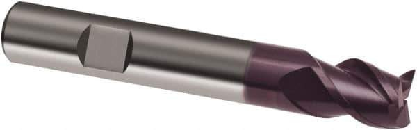 Guhring - 14mm, 14mm LOC, 14mm Shank Diam, 75mm OAL, 3 Flute, Solid Carbide Square End Mill - Single End, FIREX Finish, Spiral Flute, 45° Helix, Right Hand Cut, Right Hand Flute, Series 3729 - Industrial Tool & Supply