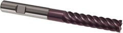 Guhring - 8mm, 40mm LOC, 8mm Shank Diam, 100mm OAL, 6 Flute, Solid Carbide Square End Mill - Single End, FIREX Finish, Spiral Flute, 45° Helix, Right Hand Cut, Right Hand Flute, Series 3693 - Industrial Tool & Supply