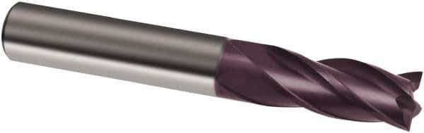 Guhring - 7.5mm, 16mm LOC, 7.5mm Shank Diam, 63mm OAL, 4 Flute, Solid Carbide Square End Mill - Single End, FIREX Finish, Spiral Flute, 30° Helix, Right Hand Cut, Right Hand Flute, Series 3678 - Industrial Tool & Supply