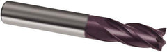 Guhring - 7.5mm, 16mm LOC, 7.5mm Shank Diam, 63mm OAL, 4 Flute, Solid Carbide Square End Mill - Single End, FIREX Finish, Spiral Flute, 30° Helix, Right Hand Cut, Right Hand Flute, Series 3678 - Industrial Tool & Supply