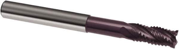 Guhring - 6mm, 13mm LOC, 6mm Shank Diam, 75mm OAL, 4 Flute, Solid Carbide Square End Mill - Single End, FIREX Finish, Spiral Flute, 30/32° Helix, Centercutting, Right Hand Cut, Right Hand Flute, Series 3598 - Industrial Tool & Supply