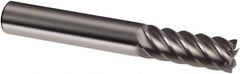 Guhring - 4mm, 11mm LOC, 4mm Shank Diam, 57mm OAL, 6 Flute, Solid Carbide Square End Mill - Single End, Uncoated, Spiral Flute, 45° Helix, Right Hand Cut, Right Hand Flute, Series 3311 - Industrial Tool & Supply
