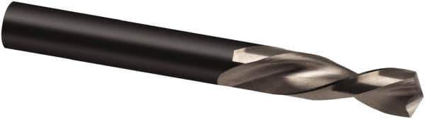 Guhring - 7mm 130° Parabolic Flute High Speed Steel Screw Machine Drill Bit - Bright Finish, Left Hand Cut, 34mm Flute Length, 74mm OAL, Cone Relief Point, Straight Shank - Industrial Tool & Supply