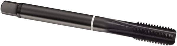 Guhring - 1/2-20 UNF, 4 Flute, Oxide Finish, Cobalt Spiral Point Tap - Modified Bottoming Chamfer, Right Hand Thread, 100mm OAL, 2B Class of Fit, Series 1989 - Exact Industrial Supply