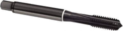 Guhring - #10-24 UNC, 4 Flute, Oxide Finish, Cobalt Spiral Point Tap - Modified Bottoming Chamfer, Right Hand Thread, 70mm OAL, 2B Class of Fit, Series 1979 - Exact Industrial Supply