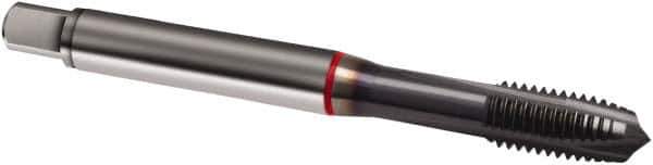 Guhring - M8x1.25 Metric, 3 Flute, TiCN Finish, Cobalt Spiral Point Tap - Plug Chamfer, Right Hand Thread, 90mm OAL, 6H Class of Fit, Series 1914 - Exact Industrial Supply