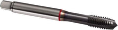 Guhring - M6x1.00 Metric, 3 Flute, TiCN Finish, Cobalt Spiral Point Tap - Plug Chamfer, Right Hand Thread, 80mm OAL, 6H Class of Fit, Series 1914 - Exact Industrial Supply