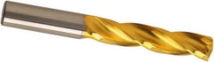 Guhring - 18.5mm 150° Solid Carbide Jobber Drill - TiN Finish, Right Hand Cut, Spiral Flute, 127mm OAL, Faceted Point - Industrial Tool & Supply