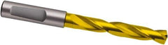 Guhring - 17.1mm 140° Solid Carbide Jobber Drill - TiN Finish, Right Hand Cut, Spiral Flute, 143mm OAL, SU Point - Industrial Tool & Supply
