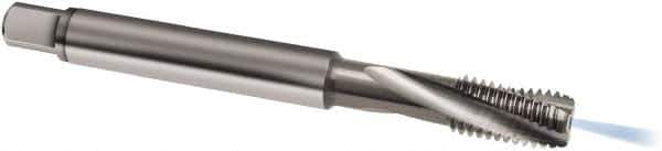 Guhring - M3x0.50 Metric 3 Flute 6H Modified Bottoming Spiral Flute Tap - Solid Carbide, Bright Finish, 56mm OAL, Right Hand Flute, Right Hand Thread, D2/D3, Series 971 - Industrial Tool & Supply
