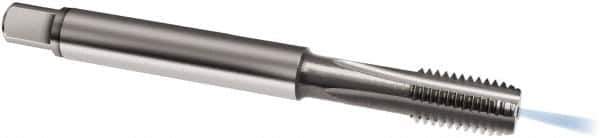 Guhring - M4x0.70 Metric, 3 Flute, Bright Finish, Solid Carbide Spiral Point Tap - Modified Bottoming Chamfer, Right Hand Thread, 63mm OAL, 6H Class of Fit, Series 969 - Exact Industrial Supply