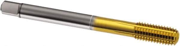 Guhring - M8x1.00 Metric Fine 6HX D7/D8 Thread Limit Modified Bottoming Thread Forming Tap - Cobalt, TiN Finish, 90mm OAL, Series 927 - Exact Industrial Supply