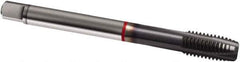 Guhring - M8x1.25 Metric, 3 Flute, TiCN Finish, Cobalt Spiral Point Tap - Plug Chamfer, Right Hand Thread, 90mm OAL, 6H Class of Fit, Series 1915 - Exact Industrial Supply