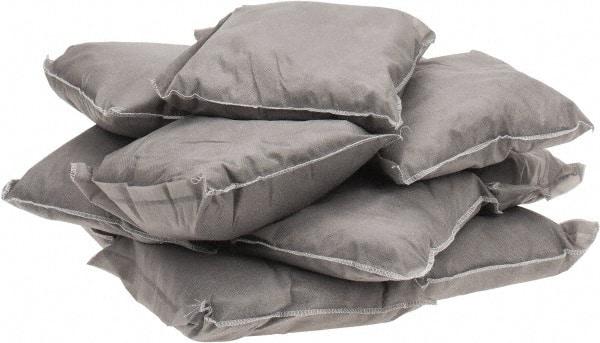PRO-SAFE - 9 Inch Long x 9 Inch Wide x 2 Inch High, Gray Sorbent Pillow - 15 Gallon Capacity, Universal - Industrial Tool & Supply