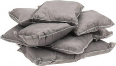 PRO-SAFE - 9 Inch Long x 9 Inch Wide x 2 Inch High, Gray Sorbent Pillow - 15 Gallon Capacity, Universal - Industrial Tool & Supply