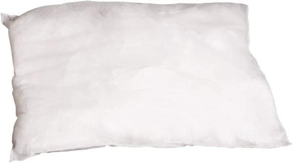PRO-SAFE - 9 Inch Long x 9 Inch Wide x 2 Inch High, White Sorbent Pillow - 15 Gallon Capacity, Oil Only - Industrial Tool & Supply