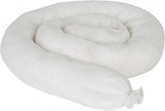PRO-SAFE - 35 Gal, 4' Long, 3" Diam, Polypropylene Sock - Oil Only, White - Industrial Tool & Supply