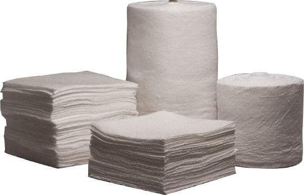 PRO-SAFE - 52 Gal Capacity per Package, Oil Only Roll - 144' Long x 38" Wide, White, Polypropylene - Industrial Tool & Supply