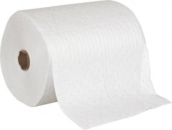 PRO-SAFE - 28 Gal Capacity per Package, Oil Only Roll - 150' Long x 19" Wide, White, Polypropylene - Industrial Tool & Supply