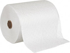 PRO-SAFE - 28 Gal Capacity per Package, Oil Only Roll - 150' Long x 19" Wide, White, Polypropylene - Industrial Tool & Supply