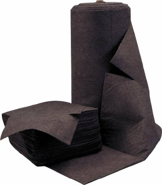 PRO-SAFE - 60 Gal Capacity per Package, Universal Roll - 150' Long x 30" Wide, Gray, Polypropylene - Industrial Tool & Supply