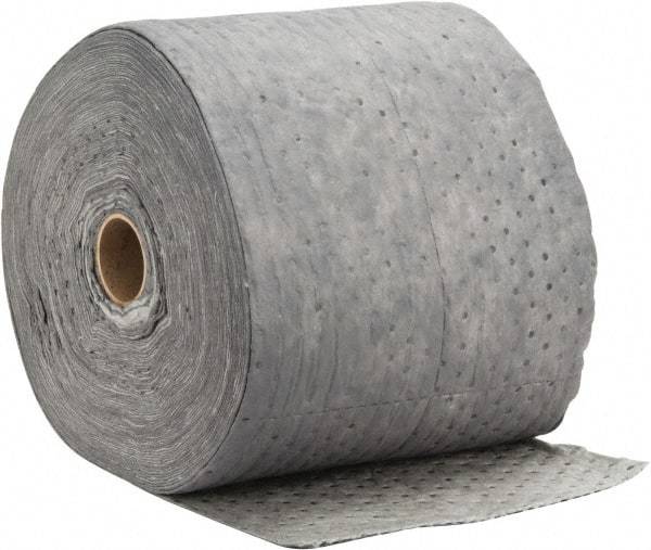 PRO-SAFE - Universal Use, 67 Gallon Package Capacity Sorbent Roll - 300' Long x 15" Wide, Gray - Industrial Tool & Supply