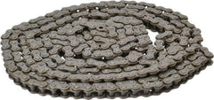 Browning - 3/8" Pitch, ANSI 35, Single Strand Roller Chain - Chain No. 35, 10 Ft. Long, 1/5" Roller Diam, 3/16" Roller Width - Industrial Tool & Supply