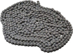 Browning - 1/4" Pitch, ANSI 25, Single Strand Roller Chain - Chain No. 25, 10 Ft. Long, 0.13" Roller Diam, 1/8" Roller Width - Industrial Tool & Supply
