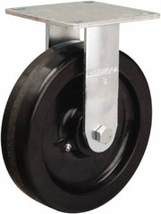 Hamilton - 8" Diam x 2" Wide x 9-1/2" OAH Top Plate Mount Rigid Caster - Phenolic, 900 Lb Capacity, Straight Roller Bearing, 5 x 5-1/2" Plate - Industrial Tool & Supply