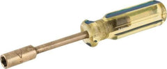 Ampco - 5/16" Solid Shaft Nonsparking Nutdriver - Ergonomic Handle, 6-7/8" OAL - Industrial Tool & Supply