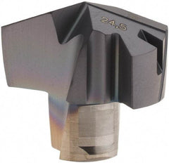 Iscar - Series ICM, 0.965" Diam Grade IC908 140° Replaceable Drill Tip - Carbide, TiAlN Finish, 24 Seat Size, Through Coolant - Industrial Tool & Supply