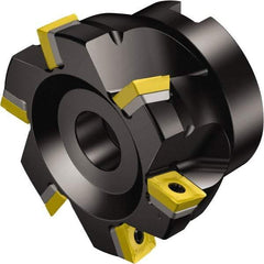 Sandvik Coromant - 5 Inserts, 54mm Cut Diam, 22mm Arbor Diam, 5.5mm Max Depth of Cut, Indexable Square-Shoulder Face Mill - 90° Lead Angle, 40mm High, 490R-08T308 Insert Compatibility, Through Coolant, Series CoroMill 490 - Industrial Tool & Supply