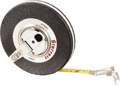 Starrett - 50' x 3/8" Yellow Blade Tape Measure - 1/8" Graduation, L1 Graduation Style, Black Case - Industrial Tool & Supply