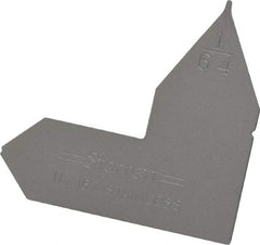 Starrett - 1/64 Inch Radius Gage - Satin Chrome Finish, Stainless Steel - Industrial Tool & Supply