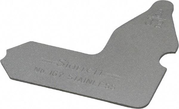 Starrett - 3/32 Inch Radius Gage - Satin Chrome Finish, Stainless Steel - Industrial Tool & Supply