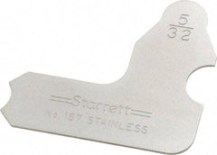 Starrett - 5/32 Inch Radius Gage - Satin Chrome Finish, Stainless Steel - Industrial Tool & Supply