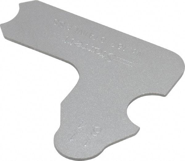 Starrett - 11/64 Inch Radius Gage - Satin Chrome Finish, Stainless Steel - Industrial Tool & Supply